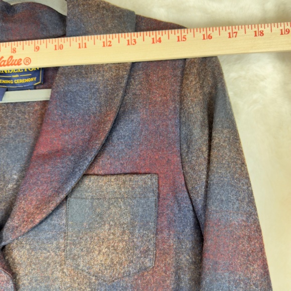 A0092 PANDLETON OPENING CEREMONY PLAID CAPE /JACKET/LIGHT WOOL COAT M - Picture 9 of 11